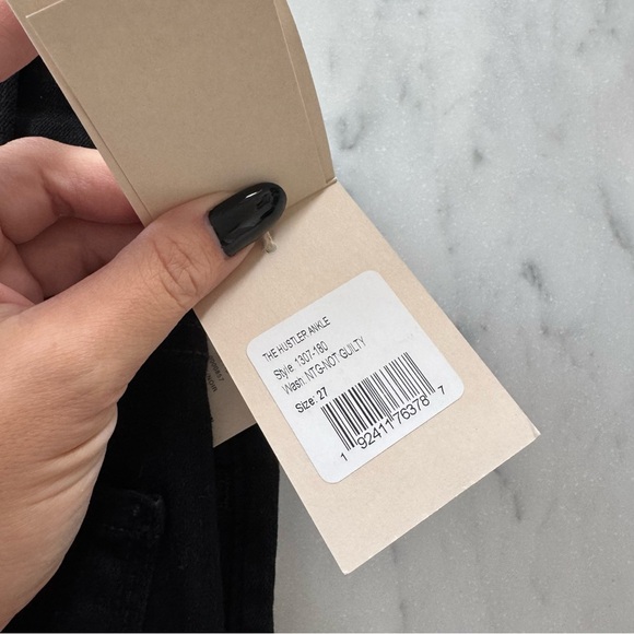 MOTHER The Hustler High-Rise Ankle Jeans US27 Black Denim TOP RATED Bootcut NWT - Picture 2 of 8